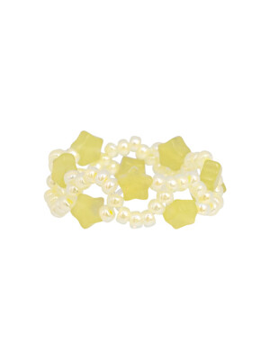 Wave Star Beads Ring (Yellow)