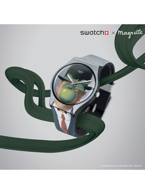 시계 - 스와치 (SWATCH) - [본사직영][Art Journey] 르네 마그리트 SUOZ350
