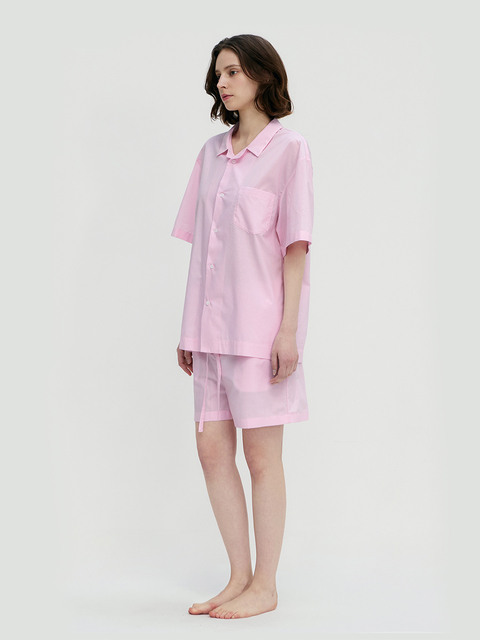 라운지웨어,라운지웨어 - 레이지지 (lazyz) - Stay Stripe Pajamas Short Pants - Raw Pink