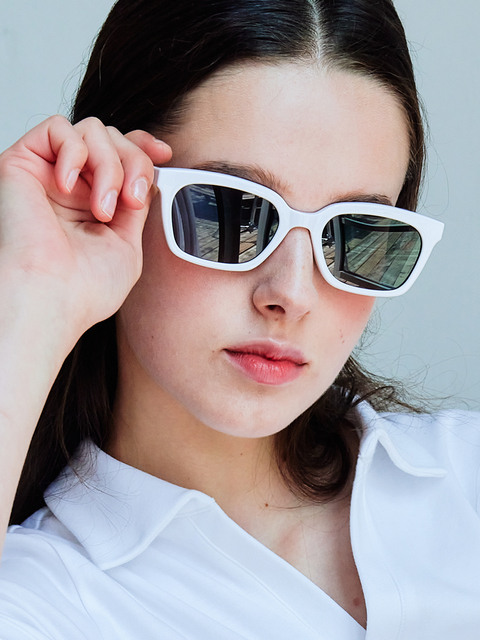 리끌로우]RECLOW STAINLESS ROMA WHITE SUNGLASS