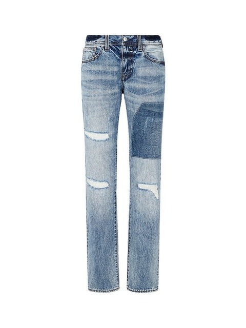 데님 - 아르마니 익스체인지 (ARMANI EXCHANGE) - AX 남성 워싱 데미지 슬림 데님 팬츠(A413140008)
