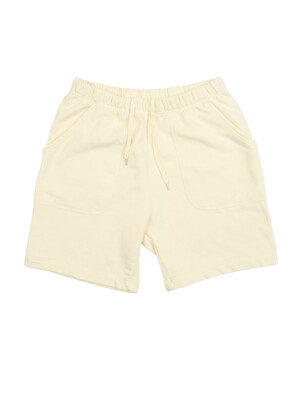 PIERRE SWEAT HALF PANTS -IVORY