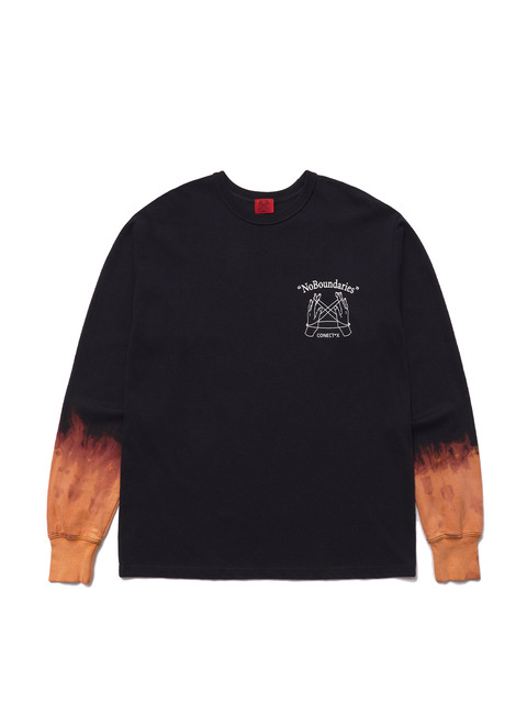 티셔츠,티셔츠 - 커넥트엑스 (CONECT®X) - No Boundaries Hand Bleached Long Sleeve T-shirt (charcoal ver.)