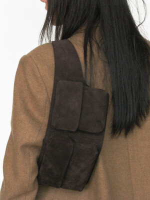 SUEDE BELT BAG_BROWN