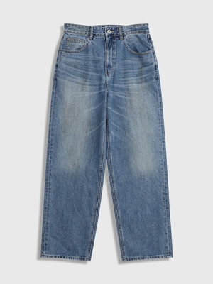 Wide Washed Denim Pants