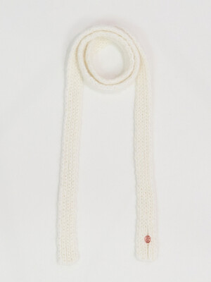 Angora Long Muffler_Ivory