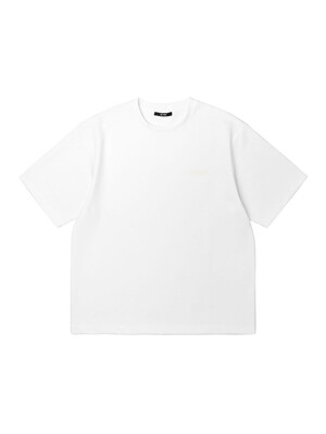 남성 쿠션지 반팔 라운드 티셔츠 (O-WHITE) (HA4ST21-33)