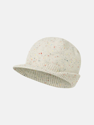 Speckle Visor Beanie Ivory