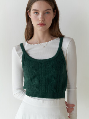 Bergamot knit bustier (green)