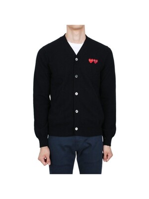 [꼼데가르송] 24FW 더블 와펜 가디건(P1N058) 블랙 (AX N058 051 1)