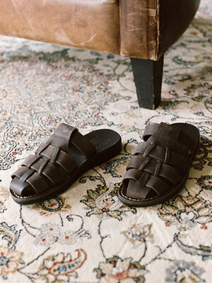 [Jerusalem Sandals X MFG] 1063N MICHAEL SLIDE-BROWN NUBUCK (미카엘 슬라이드 누벅)