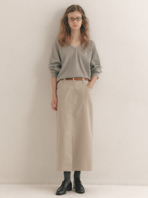 Maxi Slit Skirt(2color)