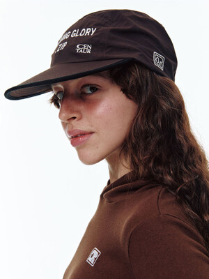 MORNING GLORY NYLON CAMP CAP_BROWN