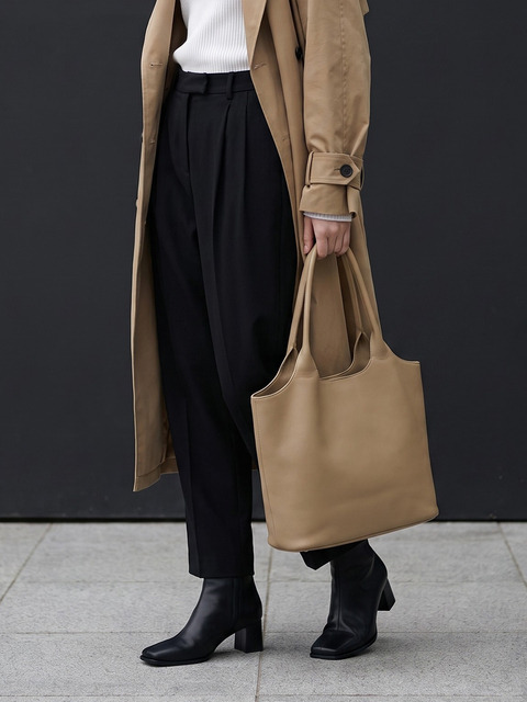 비아소뇨 [단독][기능성 쿠션내피]소가죽 사선쉐입Unbalance Ankle Boots_Vi21232_6cm