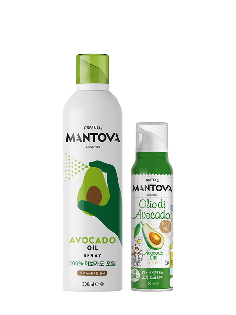 만토바 100% 아보카도 오일 스프레이 330ml + 키즈 아보카도 스프레이 100ml