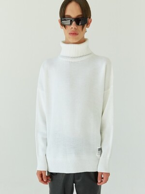 18FW 05 basic turtleneck knit (white)