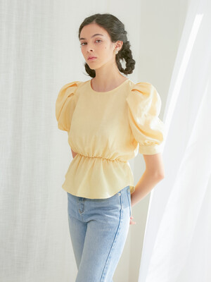 PUFF SLEEVES TIM BLOUSE_YELLOW