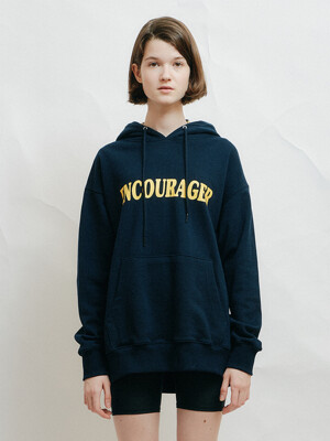 Encourager logo hoodie navy