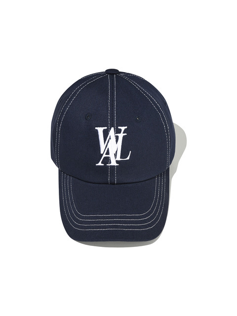 우알롱]Signature Logo ball cap - STITCH RED