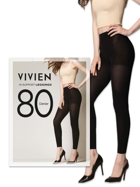 패션액세서리 - 비비안 (VIVIEN) - VIVIEN 비비안 80데니아 9부 레깅스 TS0406