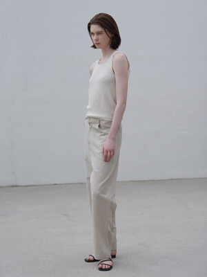 Linen pants (beige)
