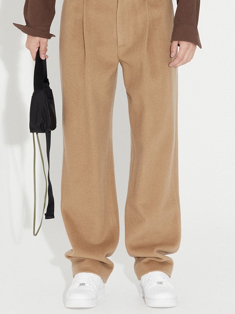  - 노앙 (NOHANT) - ONE-TUCK WOOL PANTS BEIGE