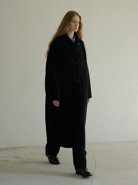 아우터 - 르닐 (LeniL) - Mignon Handmade Highneck Coat (Black)