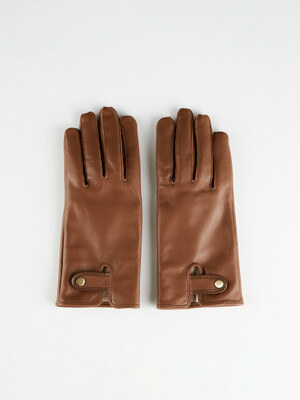Lambskin Leather Gloves (Tan)