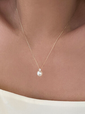 [단독] 14k Cubic Pearl Necklace