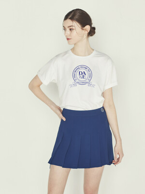 HERITAGE BOXY TEE (WHITE - NAVY)