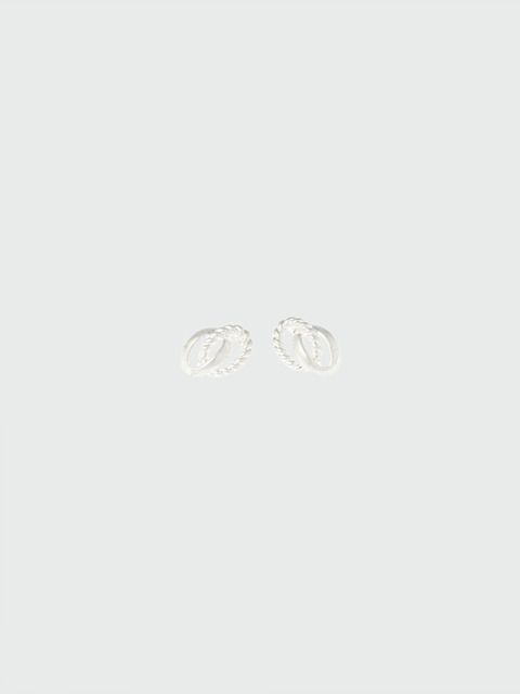 백팩,주얼리 - 잉크 (EENK) - XUEP Double Hoop Earring - Silver