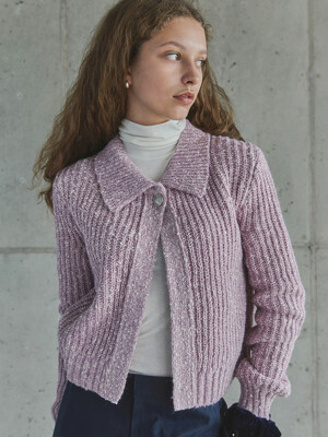 ONE BUTTON CARDIGAN / PINK