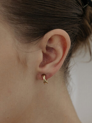 [silver925] TB020 cross line earrings