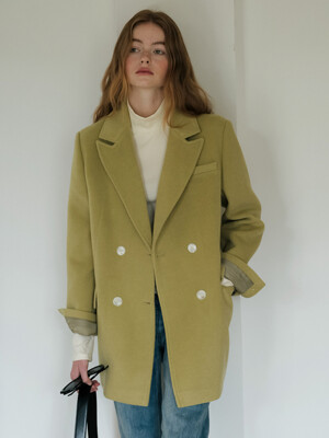 Cest_Classic wool coat_OLIVE