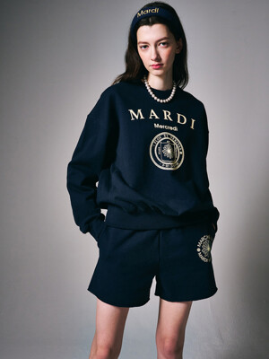 SWEATSHIRT UNIV_NAVY IVORY