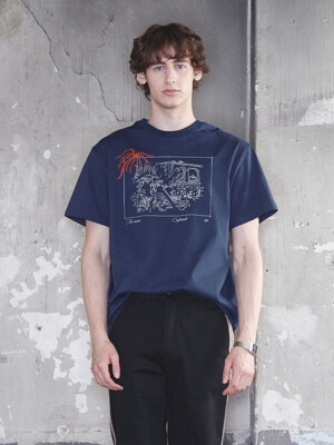 Drawing T-Shirt UNISEX Navy