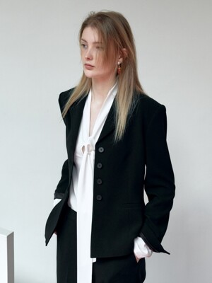[Drama Signature] Slim Button Blazer_2color