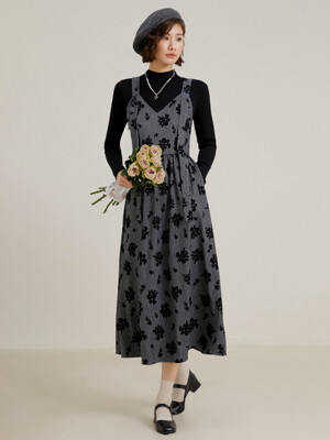 LS_Floral luxury slip dress