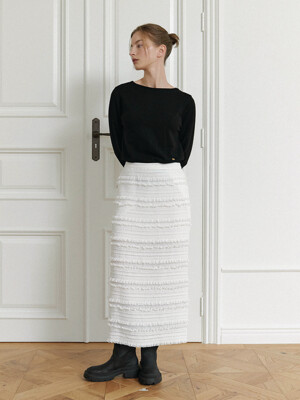 Lily lace skirt - White
