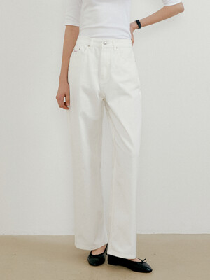 Essential wide denim (white)