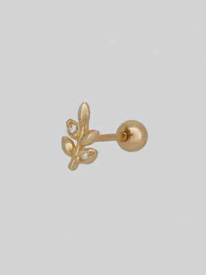 14k leaf cubic piercing