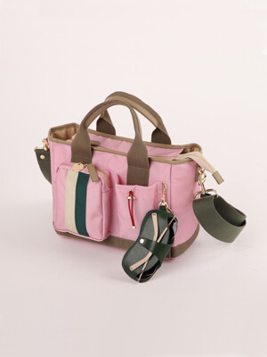 MONICA BLOSSOM_CHERRY BLOSSOM  with Khaki or Hunter Green Strap