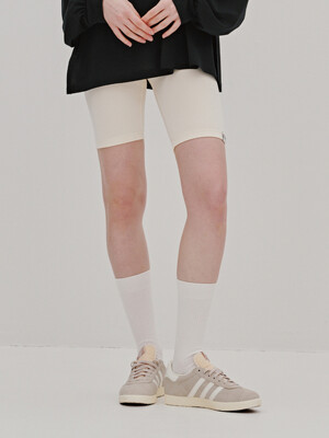 half leggings shorts-butter cream