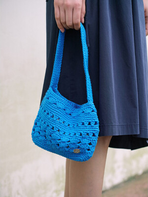 Crochet Knit Mini Bag  Blue (KE45D3M01P)