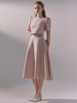 Vien tweed flare skirt (2colors)