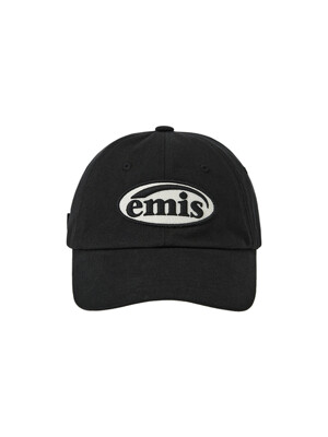 TONE ON TONE WAPPEN BALL CAP-BLACK
