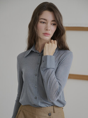 WOOL JERSEY SHIRTS_GREY