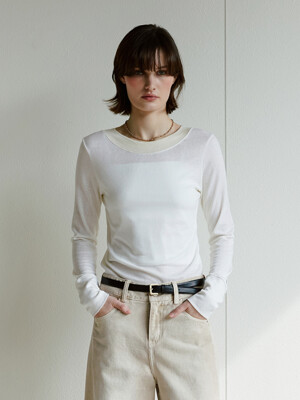 RTS U-NECK SLIM TOP _3COLORS