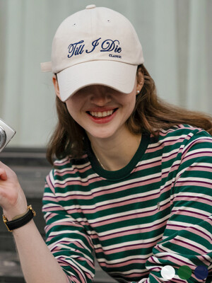 Casual simple logo cotton baseball cap_[3color]