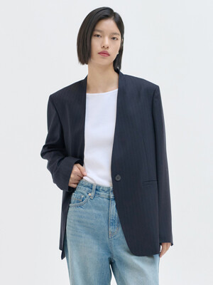25SN collarless minimal jacket [NA/ST]